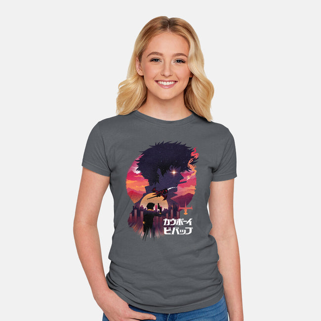 See Ya In Space-womens fitted tee-dandingeroz