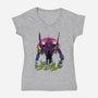 An Eva Sunset-womens v-neck tee-dandingeroz