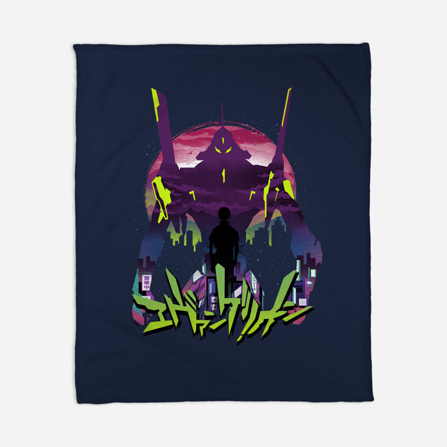 An Eva Sunset-none fleece blanket-dandingeroz