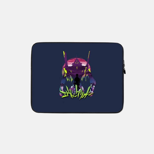 An Eva Sunset-none zippered laptop sleeve-dandingeroz