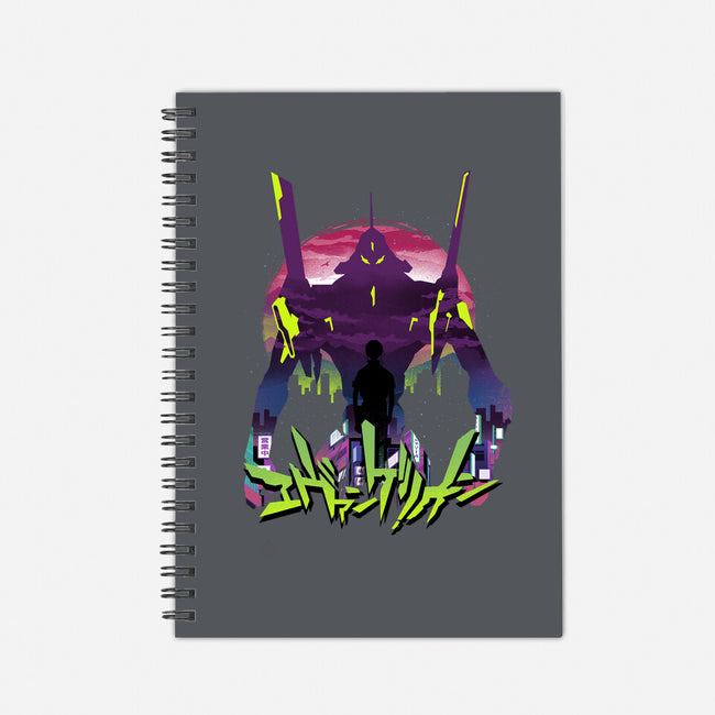 An Eva Sunset-none dot grid notebook-dandingeroz