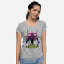 An Eva Sunset-womens v-neck tee-dandingeroz