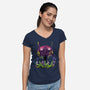 An Eva Sunset-womens v-neck tee-dandingeroz