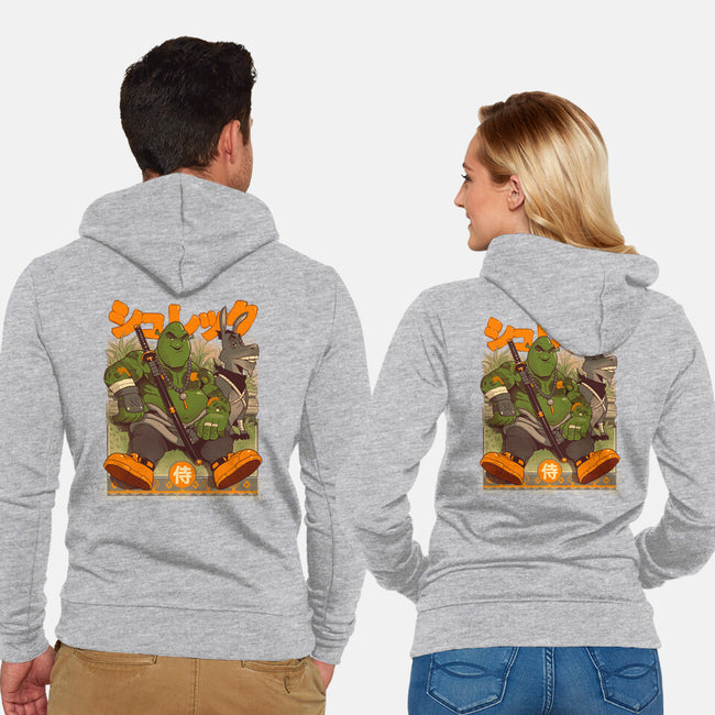 Samurai Shurekku-unisex zip-up sweatshirt-Bruno Mota