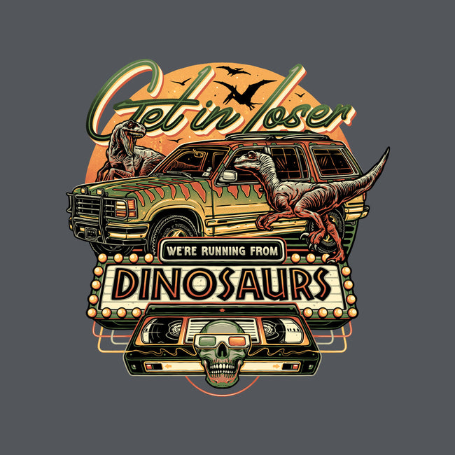 Running From Dinosaurs-womens v-neck tee-momma_gorilla