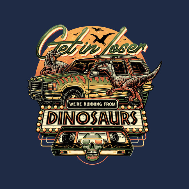 Running From Dinosaurs-womens v-neck tee-momma_gorilla