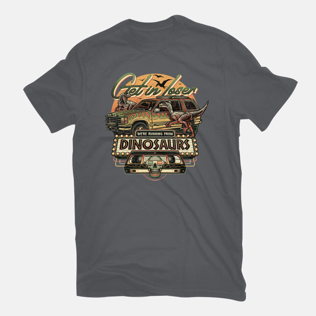 Running From Dinosaurs-unisex basic tee-momma_gorilla