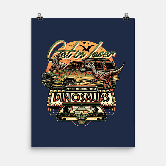 Running From Dinosaurs-none matte poster-momma_gorilla