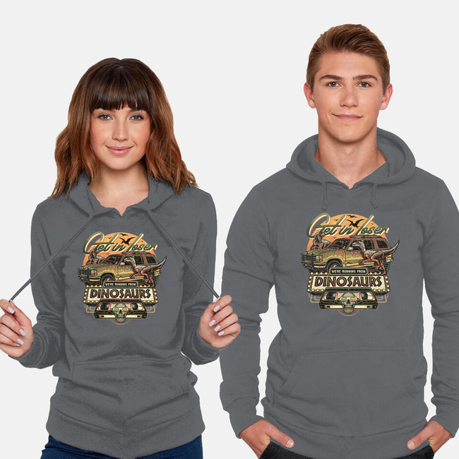 Running From Dinosaurs-unisex pullover sweatshirt-momma_gorilla