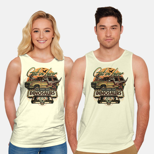 Running From Dinosaurs-unisex basic tank-momma_gorilla