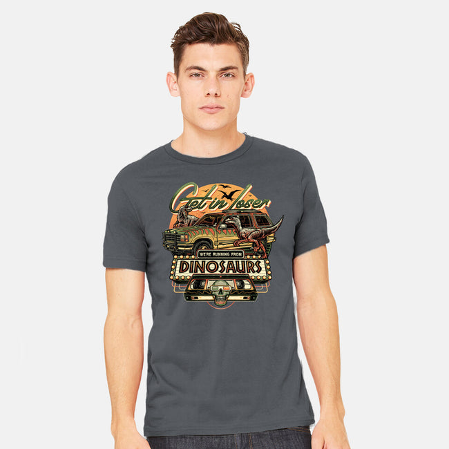 Running From Dinosaurs-mens heavyweight tee-momma_gorilla