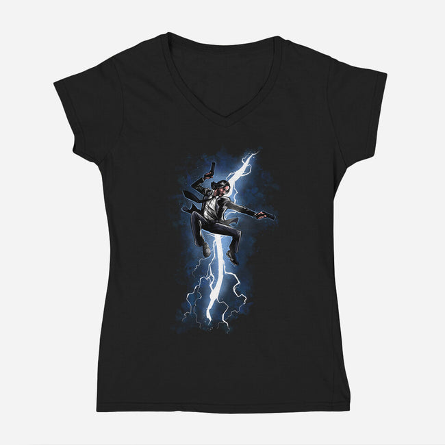 Baba Yaga Returns-womens v-neck tee-zascanauta