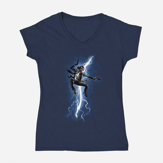 Baba Yaga Returns-womens v-neck tee-zascanauta