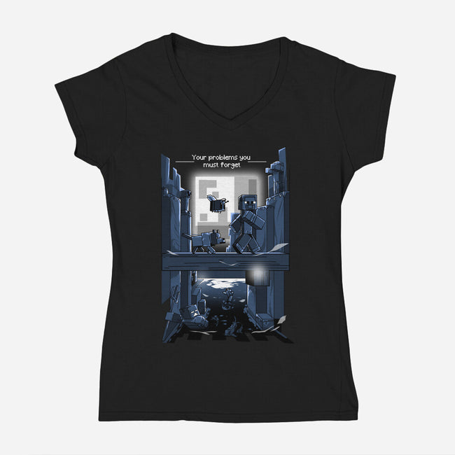 You Must Forget-womens v-neck tee-Guilherme magno de oliveira