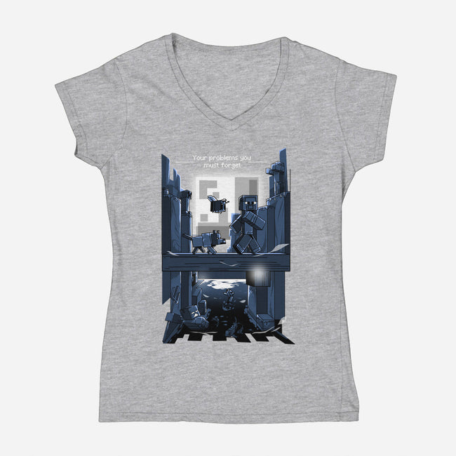You Must Forget-womens v-neck tee-Guilherme magno de oliveira