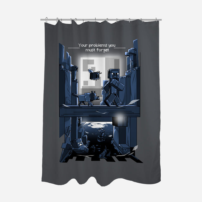 You Must Forget-none polyester shower curtain-Guilherme magno de oliveira