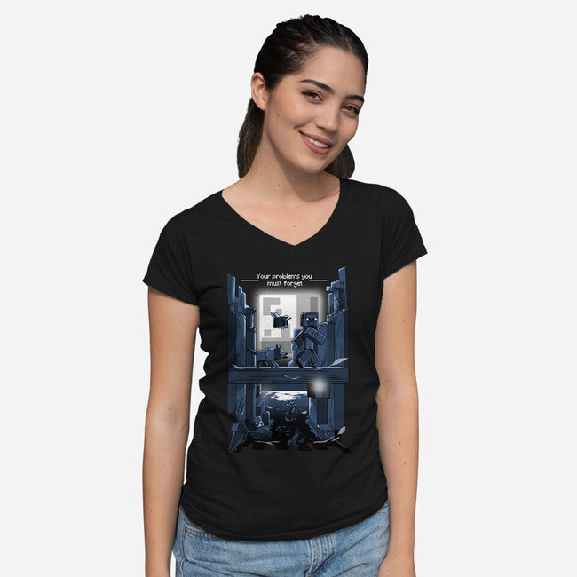 You Must Forget-womens v-neck tee-Guilherme magno de oliveira