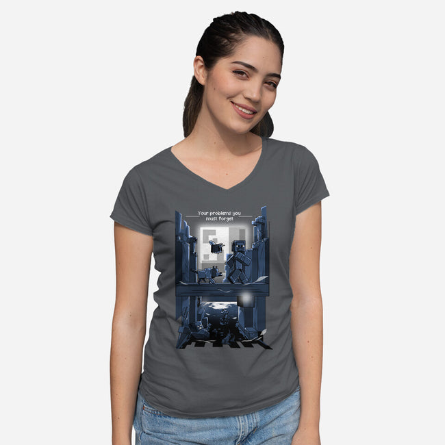You Must Forget-womens v-neck tee-Guilherme magno de oliveira