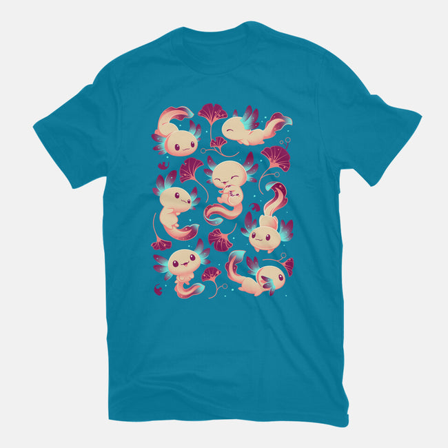 Axolotl Wonders-womens basic tee-Snouleaf