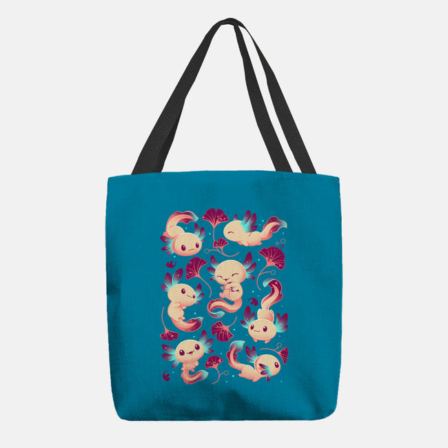 Axolotl Wonders-none basic tote bag-Snouleaf