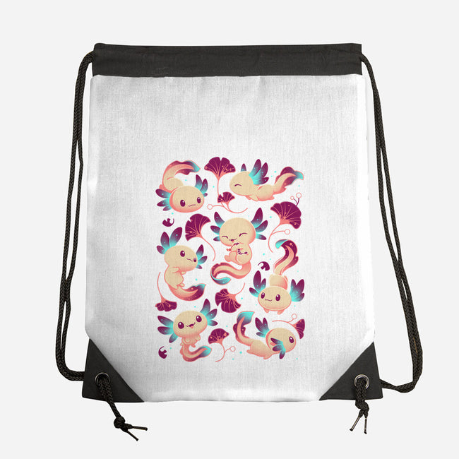 Axolotl Wonders-none drawstring bag-Snouleaf
