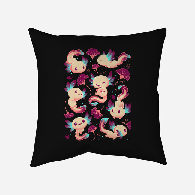 Axolotl Wonders-none removable cover w insert throw pillow-Snouleaf