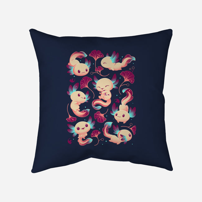 Axolotl Wonders-none removable cover w insert throw pillow-Snouleaf