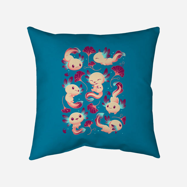 Axolotl Wonders-none removable cover w insert throw pillow-Snouleaf