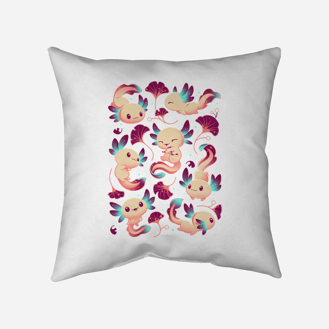 Axolotl Wonders-none removable cover w insert throw pillow-Snouleaf