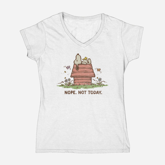 Nope Not Today-womens v-neck tee-kg07