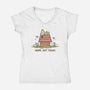 Nope Not Today-womens v-neck tee-kg07