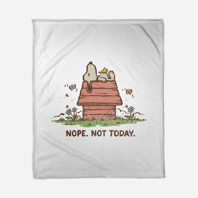 Nope Not Today-none fleece blanket-kg07