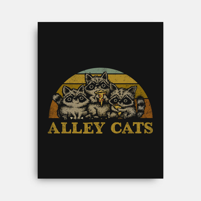 Alley Cats-none stretched canvas-kg07