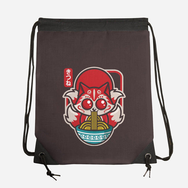 Kute Kitsune-none drawstring bag-jrberger