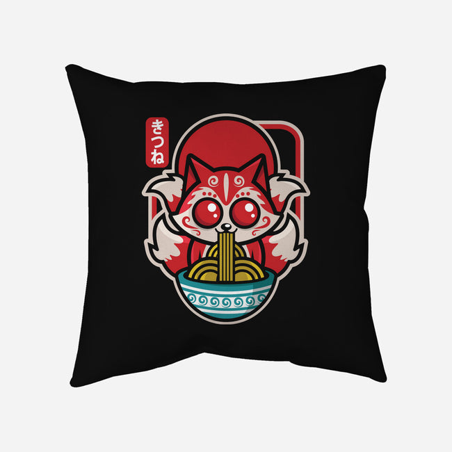 Kute Kitsune-none removable cover w insert throw pillow-jrberger