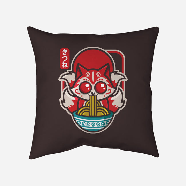 Kute Kitsune-none removable cover w insert throw pillow-jrberger