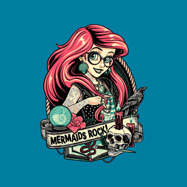 Mermaids Rock-womens fitted tee-momma_gorilla