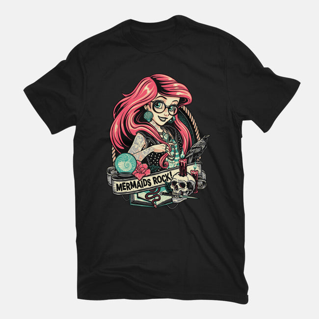 Mermaids Rock-mens basic tee-momma_gorilla