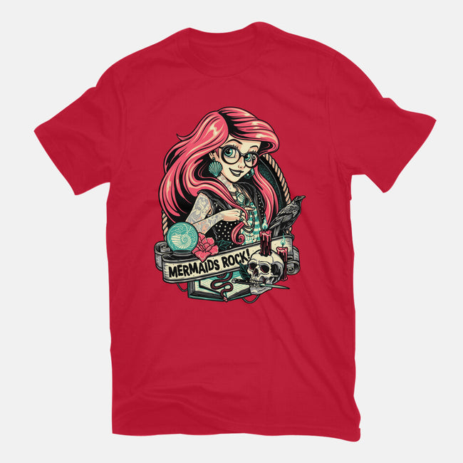 Mermaids Rock-womens basic tee-momma_gorilla