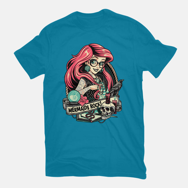 Mermaids Rock-womens basic tee-momma_gorilla