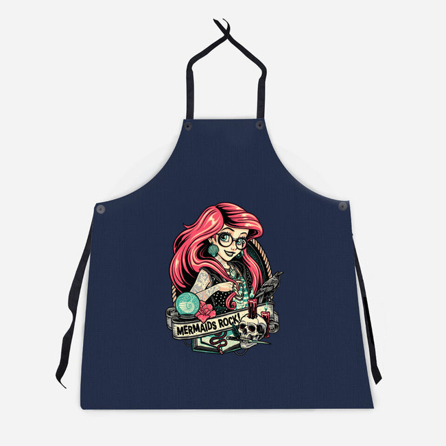 Mermaids Rock-unisex kitchen apron-momma_gorilla