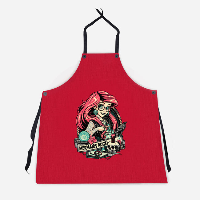 Mermaids Rock-unisex kitchen apron-momma_gorilla