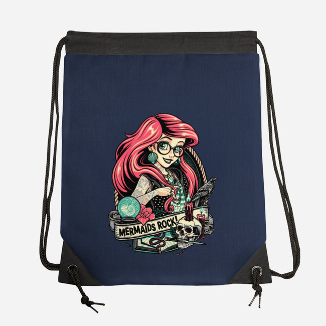 Mermaids Rock-none drawstring bag-momma_gorilla