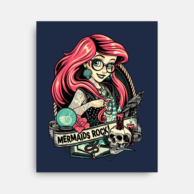 Mermaids Rock-none stretched canvas-momma_gorilla