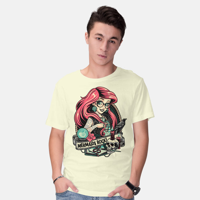 Mermaids Rock-mens basic tee-momma_gorilla