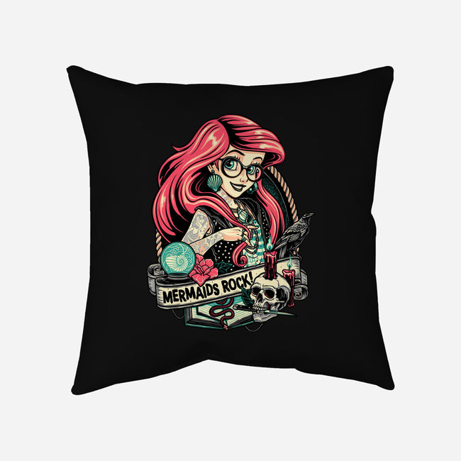 Mermaids Rock-none removable cover w insert throw pillow-momma_gorilla