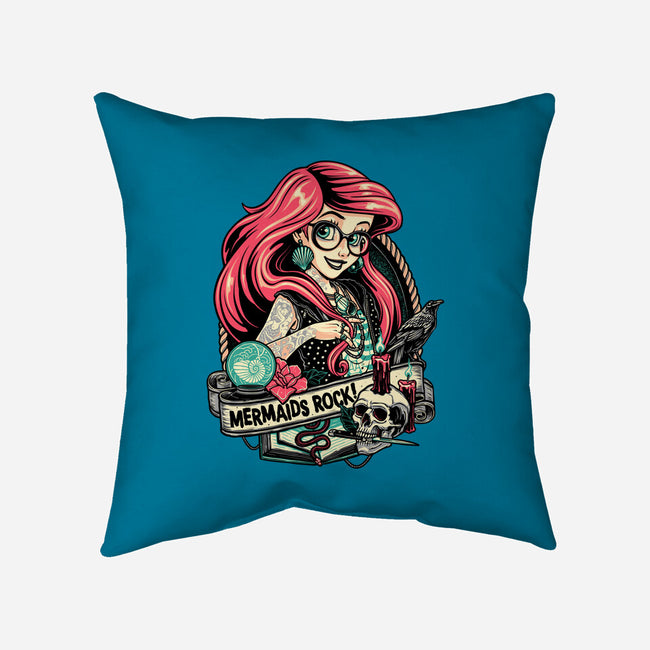 Mermaids Rock-none removable cover w insert throw pillow-momma_gorilla