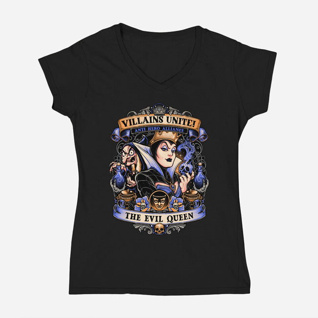 The Evil Queen-womens v-neck tee-momma_gorilla