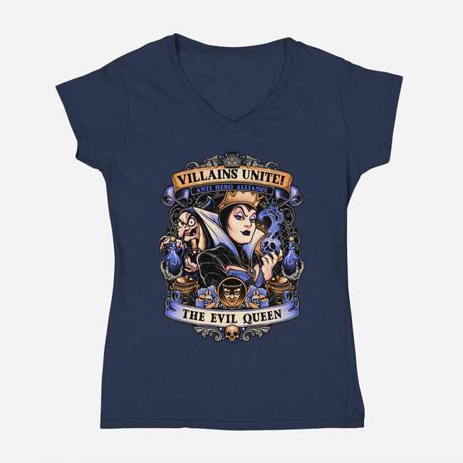 The Evil Queen-womens v-neck tee-momma_gorilla