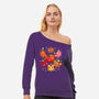 Crabs-womens off shoulder sweatshirt-Vallina84